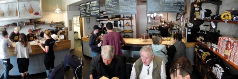 This panoramic shot shows the scope of Cochon Butcher in the Warehouse District of New Orleans.