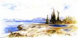 I love the subject matter Moran tackled while on his Western excursion in the late 1800s. You can find many reproductions of his work at: http://en.wahooart.com/@@/8YEAJU%20-%20Thomas%20Moran%20-%20Yellowstone%20Lake