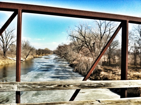 The Wabash Trace Nature Trail crosses the East Nishnabotna River just outside of Shenandoah, Iowa. 