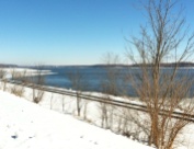 It was a bluebird day in early March along the Mississippi River near Keokuk, Iowa.