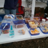 Organizers had almost every kind of snack food imaginable for runners.