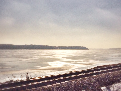 The Mississippi River near Keokuk, Iowa, was iced over for much of January and February.