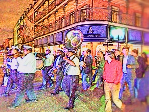 Bourbon Street parade New Orleans