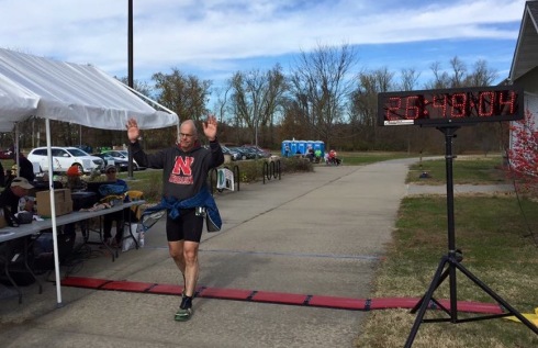 Crossing the finish line in 26:48:04. It was a great feeling to be done and reach a major goal.